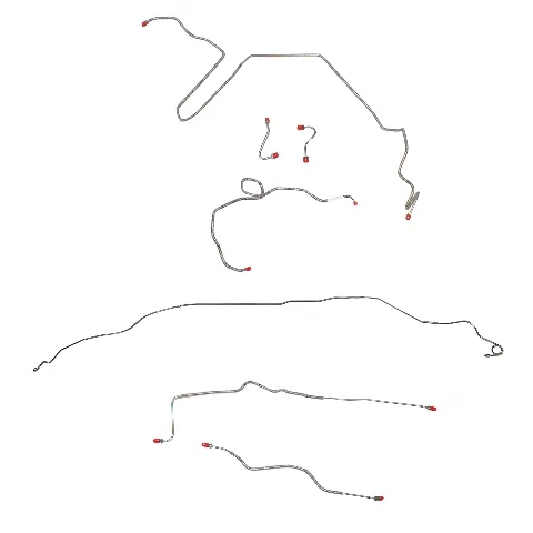 Fits 82-83 Camaro 2.5L_4 cyl or 2.8L_6 cyl Drum Complete Brake Line-CBK0244SS